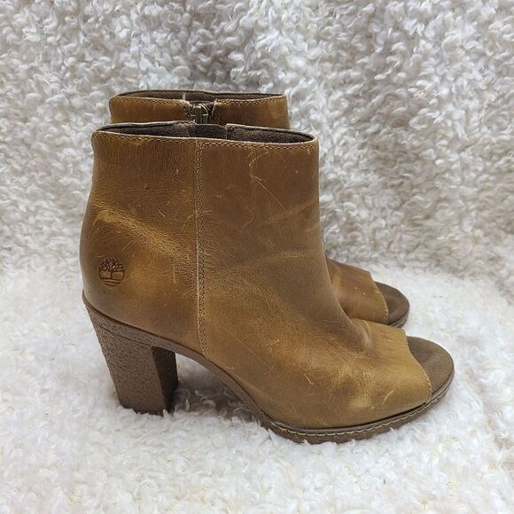 Timberland Women's Tillston Peep Toe Ankle Boots sz 7‎ - Picture 1 of 11